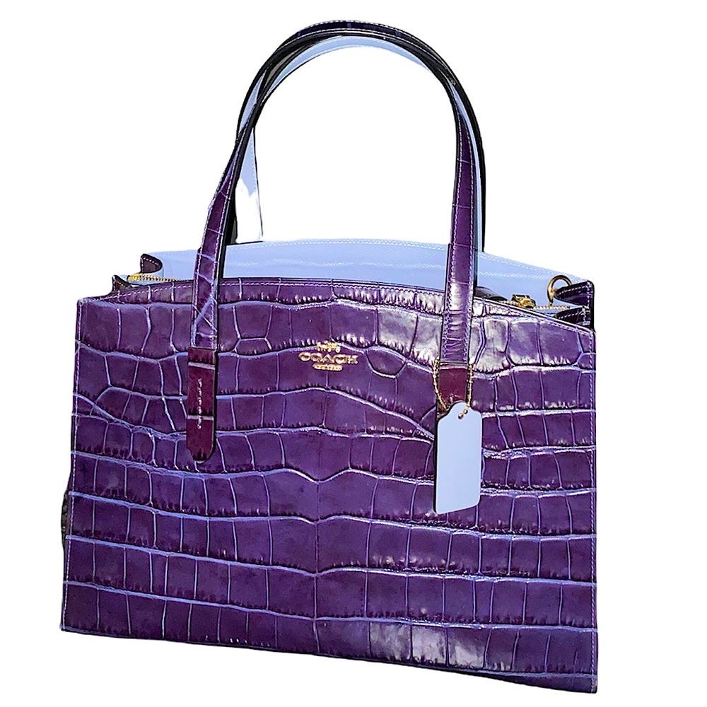 Coach faux croc bag